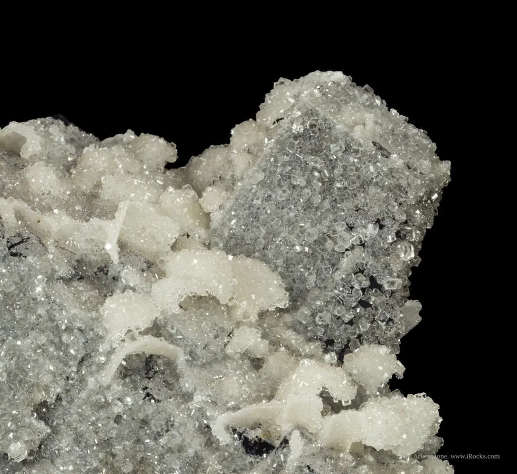 Calcite Ps. After Celestite on Fluorite, Pseudo - image 3