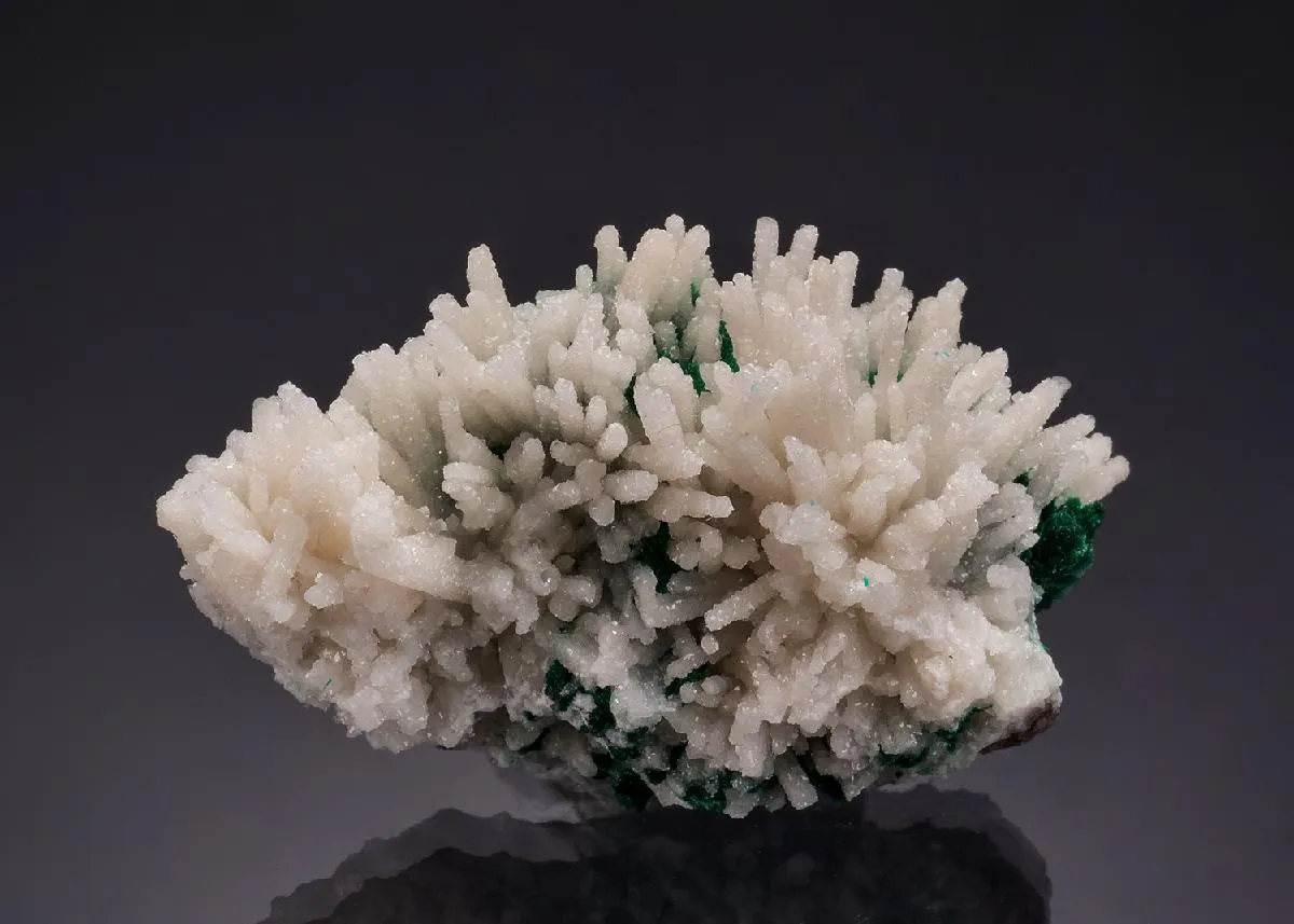 Calcite ps. after Mimetite with Malachite - image 1