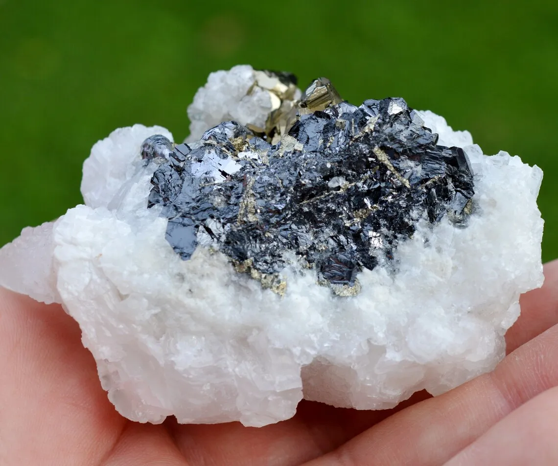 Calcite & Pyrite sphalerite 245 grams - Trepča complex, Mitrovica, Mitrovica District, Kosovo - image 6
