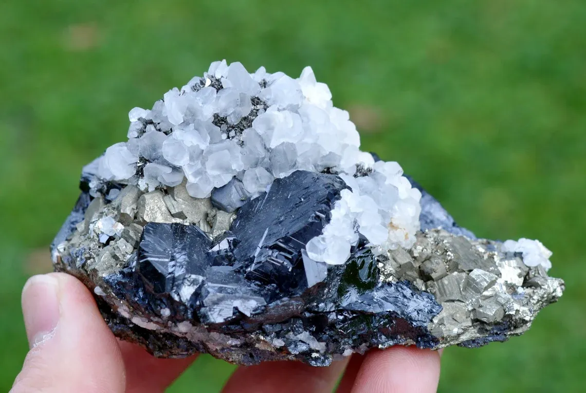 Calcite Pyrite Sphalerite 590 grams - Trepča complex, Mitrovica, Mitrovica District, Kosovo - image 5