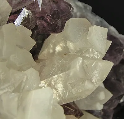Calcite, Quartz (Var: Amethyst) - image 2