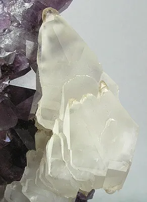 Calcite, Quartz (Var: Amethyst) - image 2
