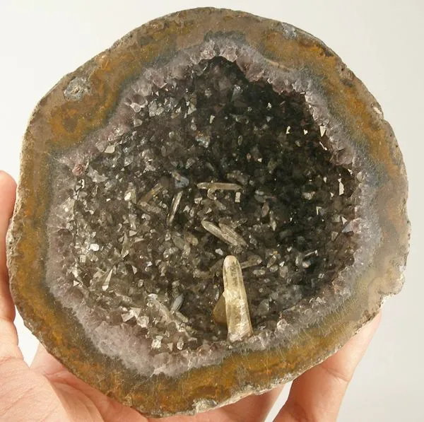 Calcite, Quartz (Var: Amethyst) image