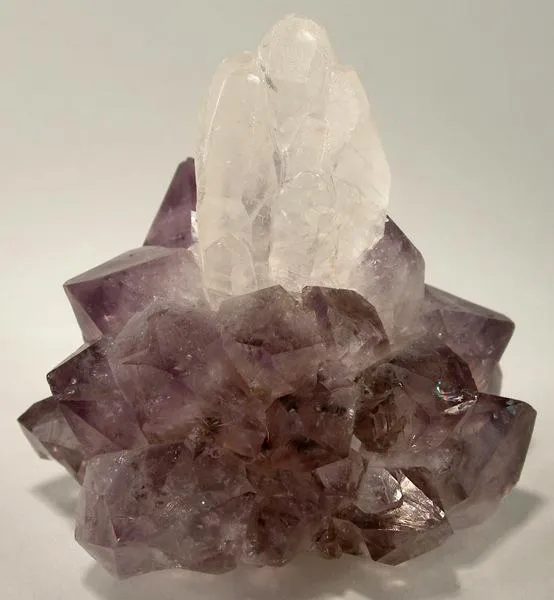 Calcite, Quartz (Var: Amethyst) image