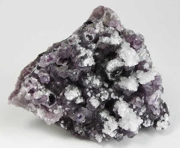 Calcite, Quartz (Var: Amethyst) image