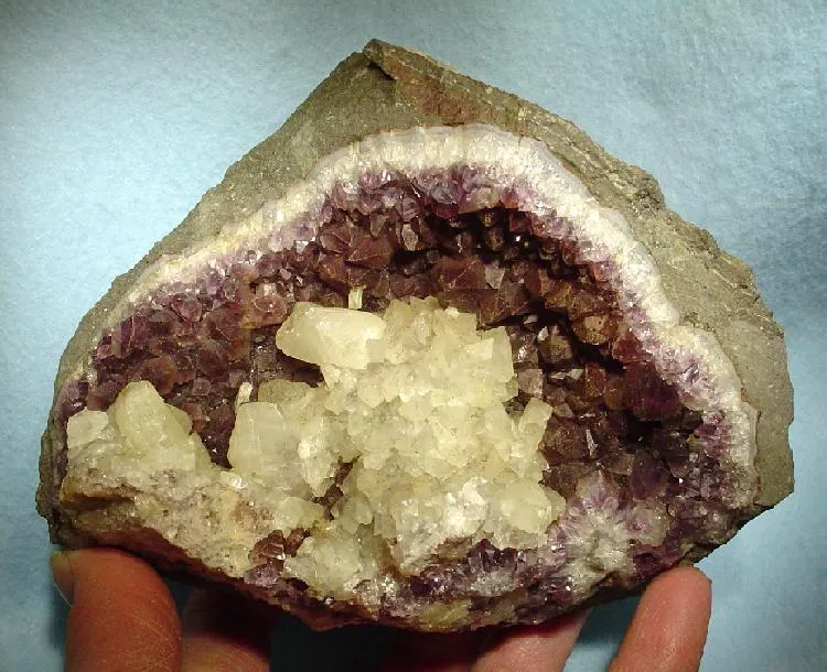 Calcite, Quartz (Var: Amethyst) - image 1