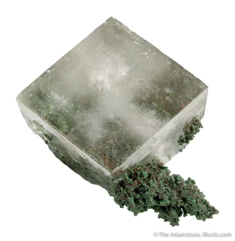 Calcite (Sharp Rhombohedron on Copper) image