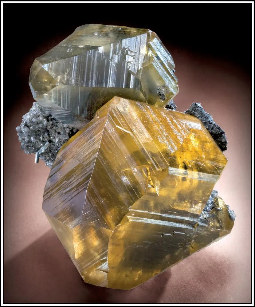 Calcite, Stibnite image