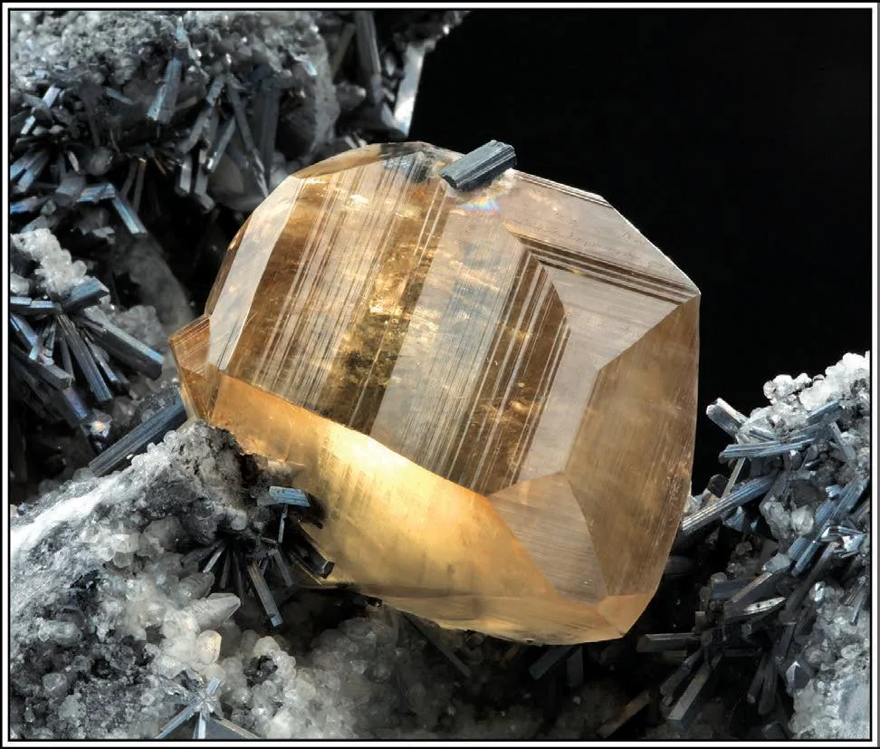 Calcite, Stibnite image