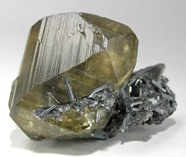 Calcite, Stibnite image