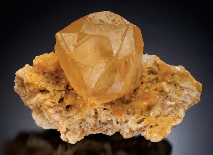 Calcite, Stilbite image