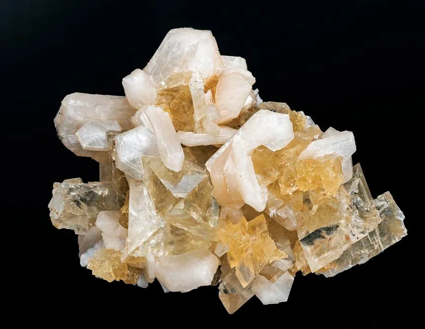 Calcite, Stilbite image