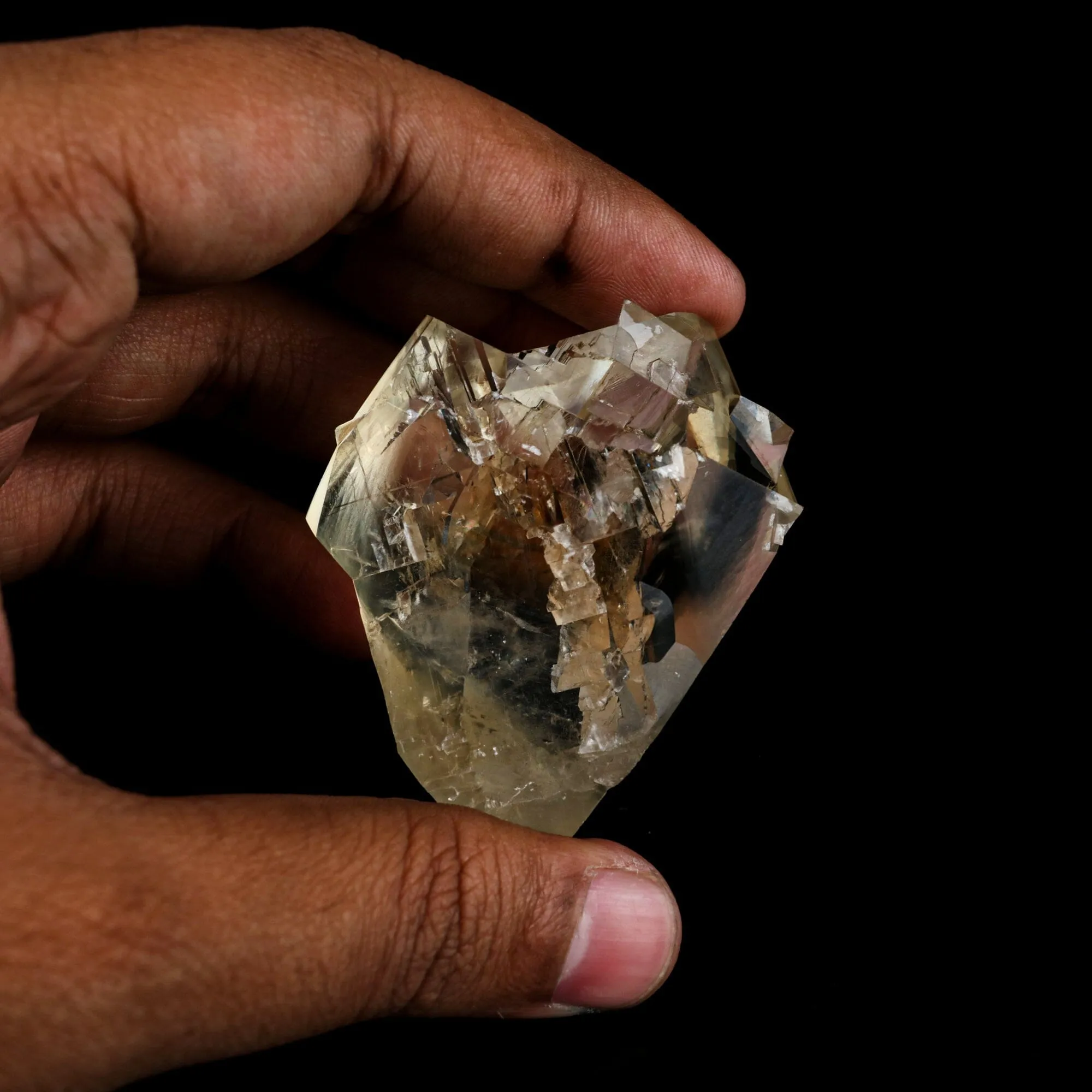 Calcite Terminated Golden Color Natural Mineral Specimen - image 2