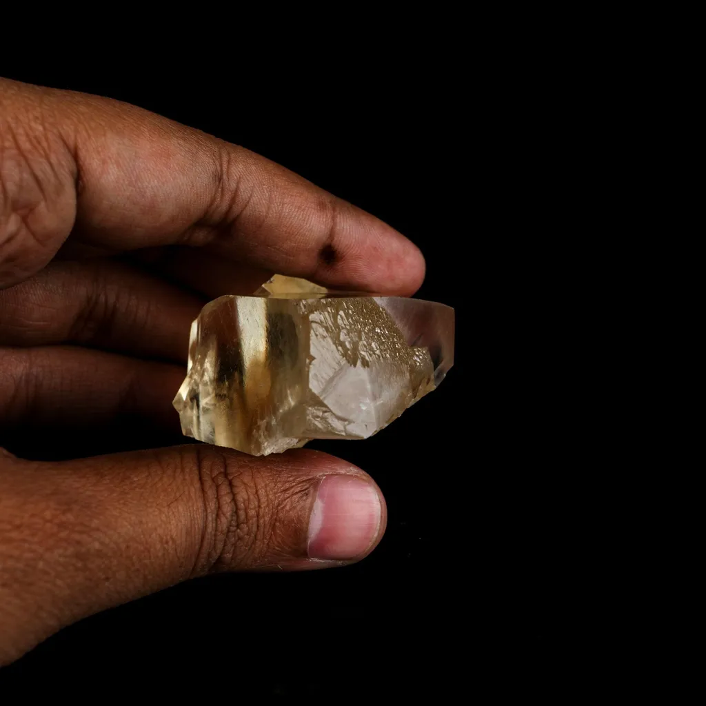 Calcite Terminated Golden Color Natural Mineral Specimen - image 6