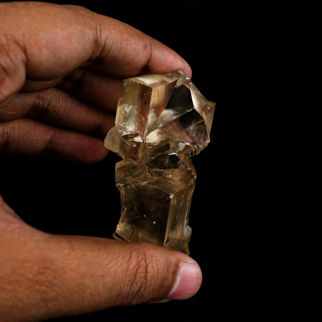 Calcite Terminated Golden Color Natural Mineral Specimen - image 6