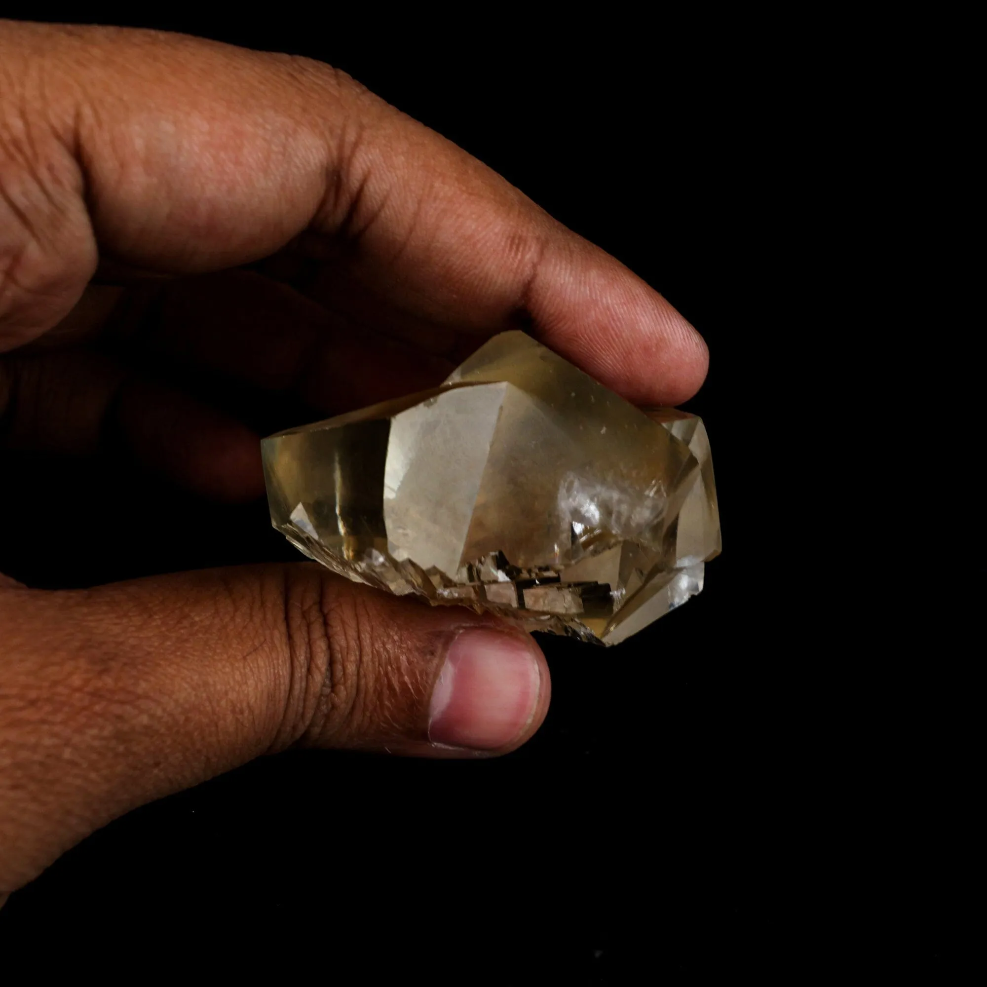 Calcite Terminated Golden Color Natural Mineral Specimen - image 4