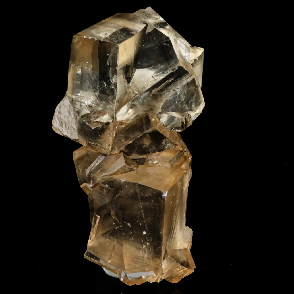 Calcite Terminated Golden Color Natural Mineral Specimen image