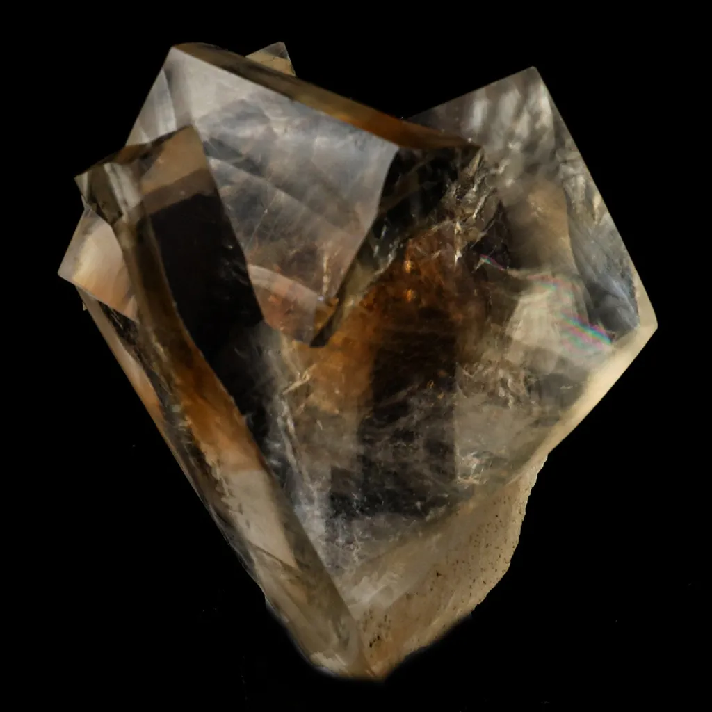 Calcite Terminated Golden Color Natural Mineral Specimen image