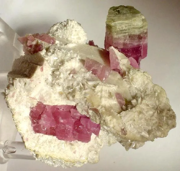 Calcite, Tourmaline, Laumontite image