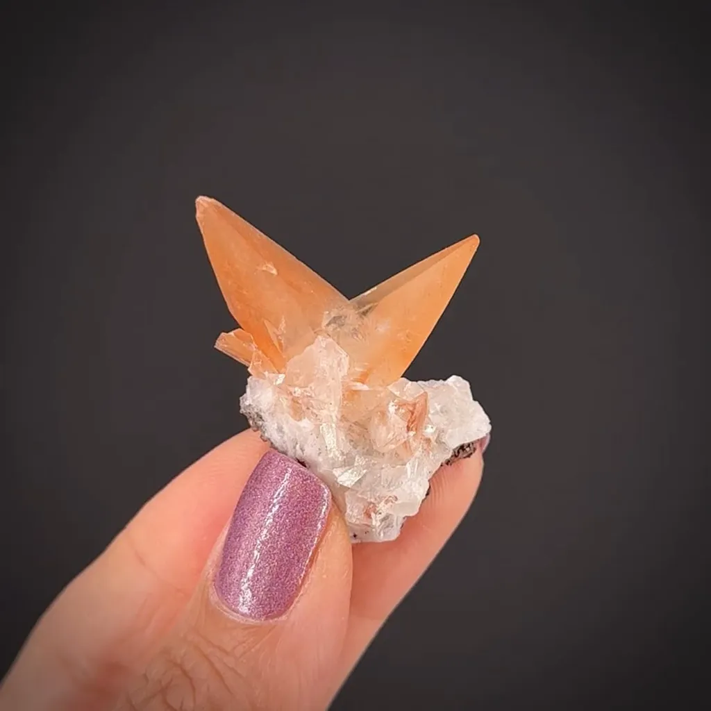Calcite (twin) included by Hematite - image 2