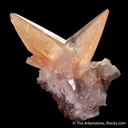 Calcite (twin) included by Hematite - image 4