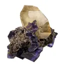 Calcite (twin) on Fluorite - image 4
