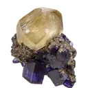 Calcite (twin) on Fluorite - image 2