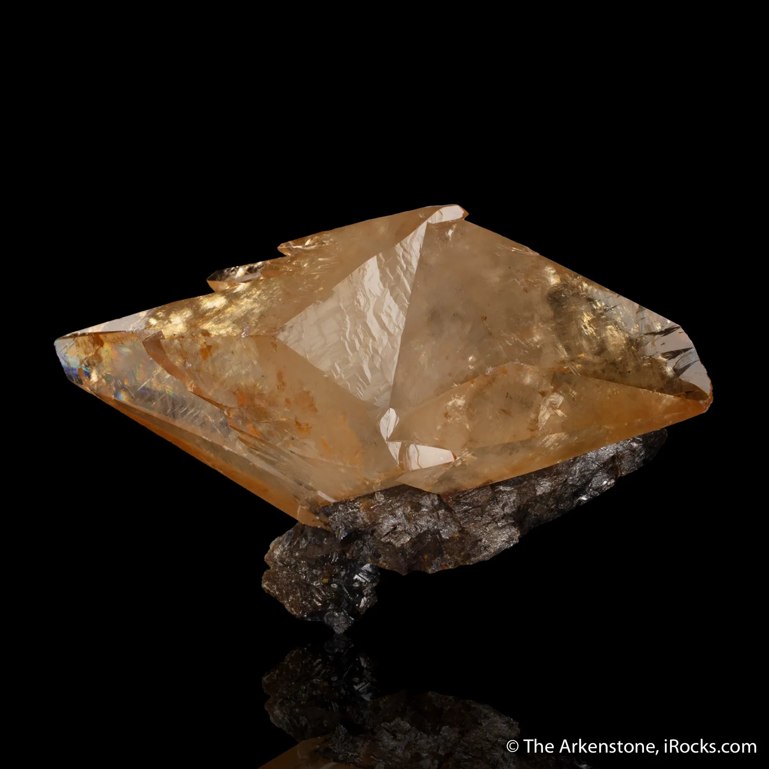 Calcite (twin) on Sphalerite - image 1