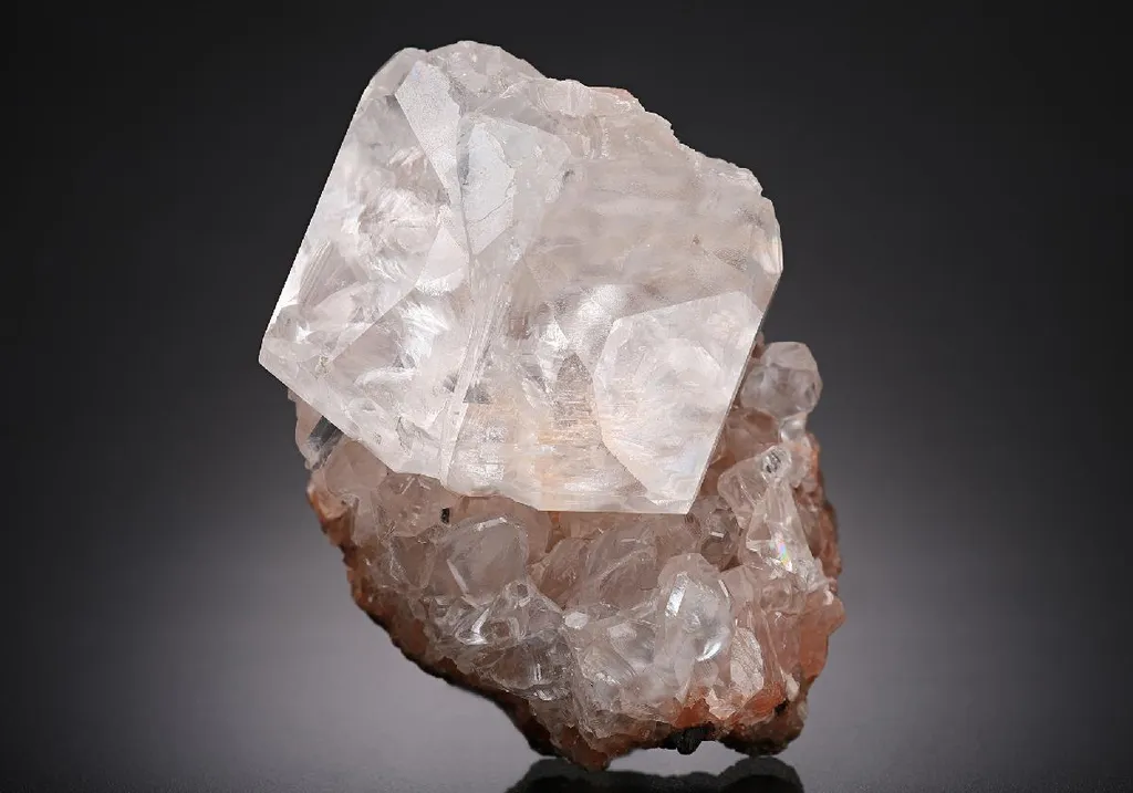 Calcite (Twinned Crystal on Calcite matrix)) image