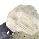 Calcite (Twinned) on Amethyst With Pyrite - image 3