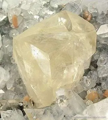 Calcite (Twinned) on Apophyllite With Stilbite - image 3