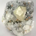 Calcite (Twinned) on Apophyllite With Stilbite - image 1