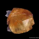 Calcite (twinned) on Fluorite - image 5