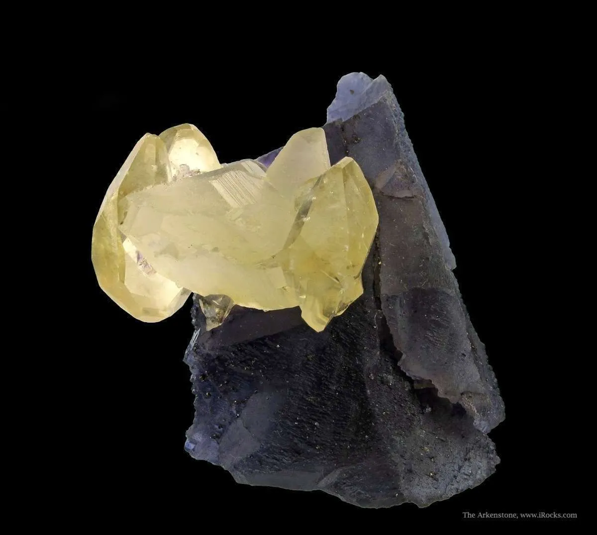 Calcite (Twinned) on Fluorite (Illustrated) - image 4