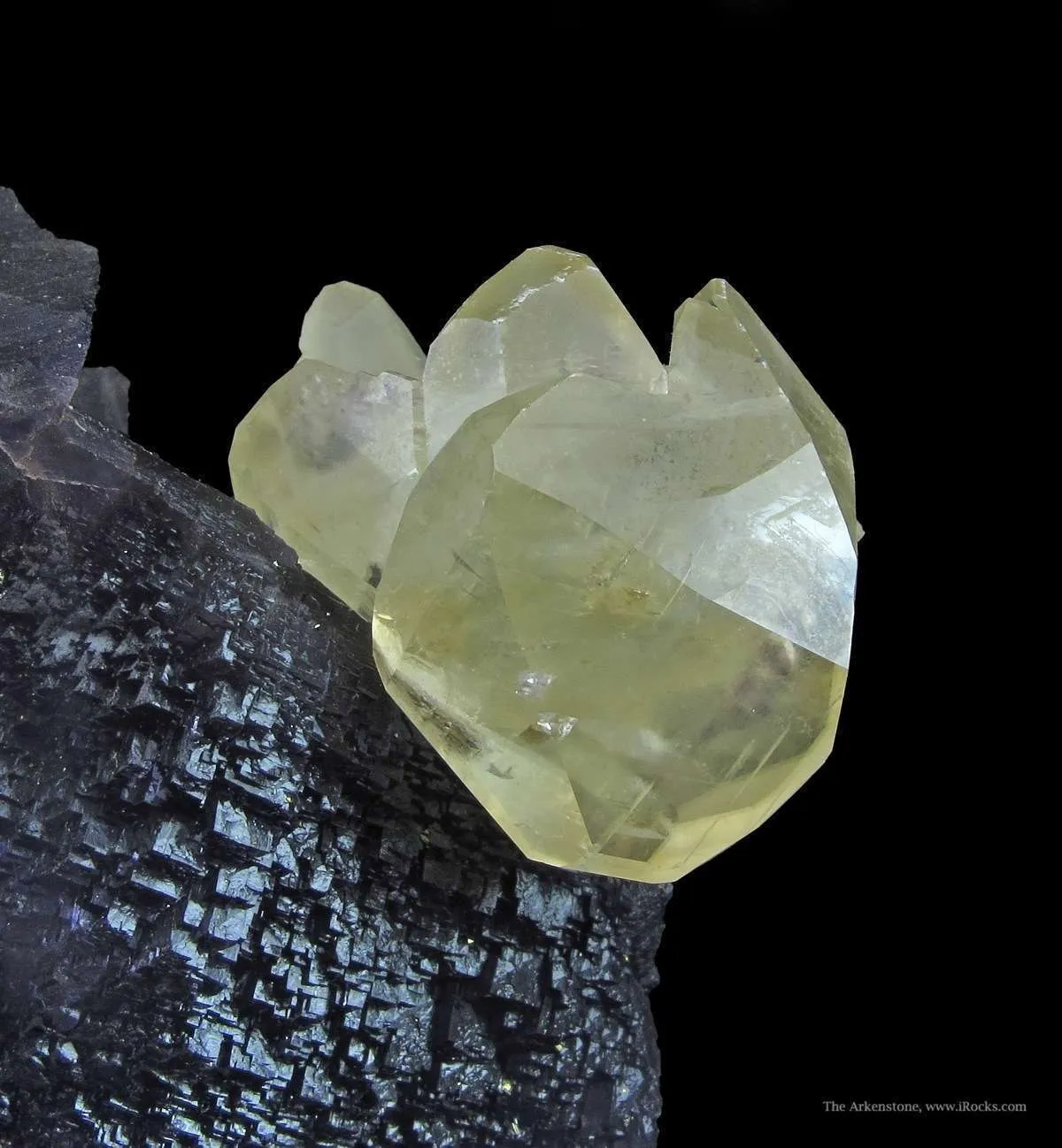 Calcite (Twinned) on Fluorite (Illustrated) - image 3