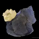 Calcite (Twinned) on Fluorite (Illustrated) - image 5
