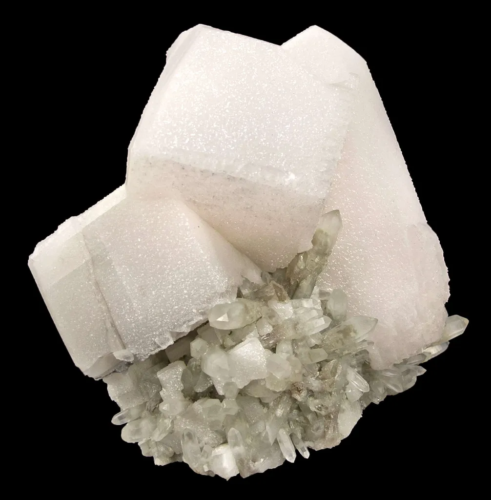 Calcite (Twinned) on Quartz image