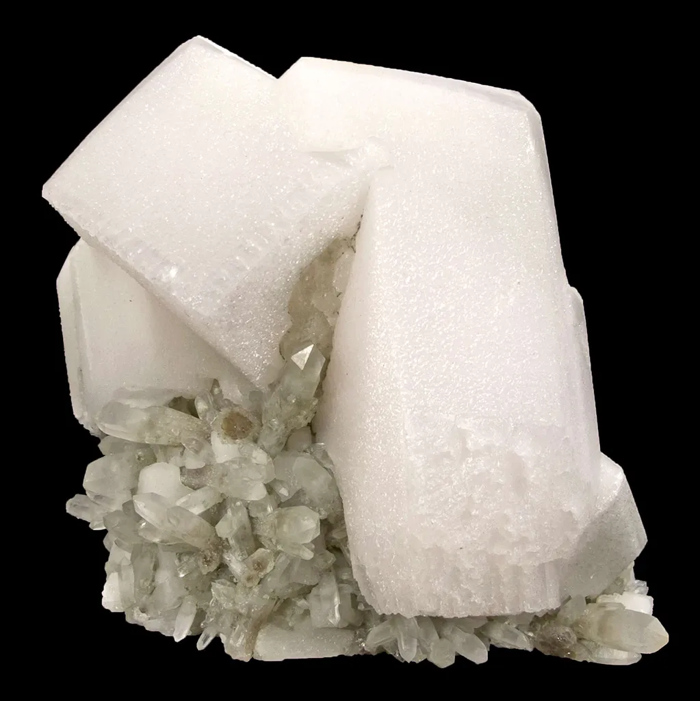 Calcite (Twinned) on Quartz - image 2