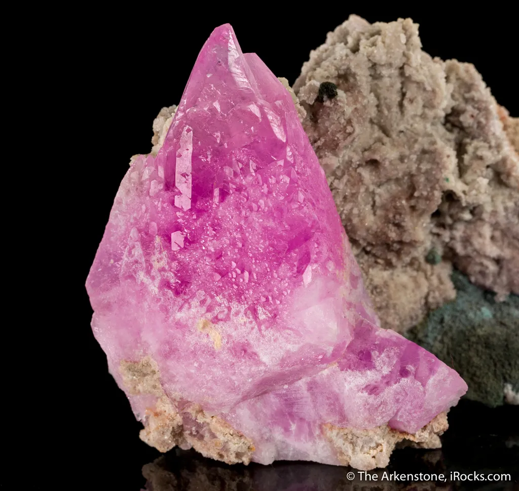 Calcite var. Cobaltian with Kolwezite - image 6