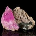 Calcite var. Cobaltian with Kolwezite - image 1