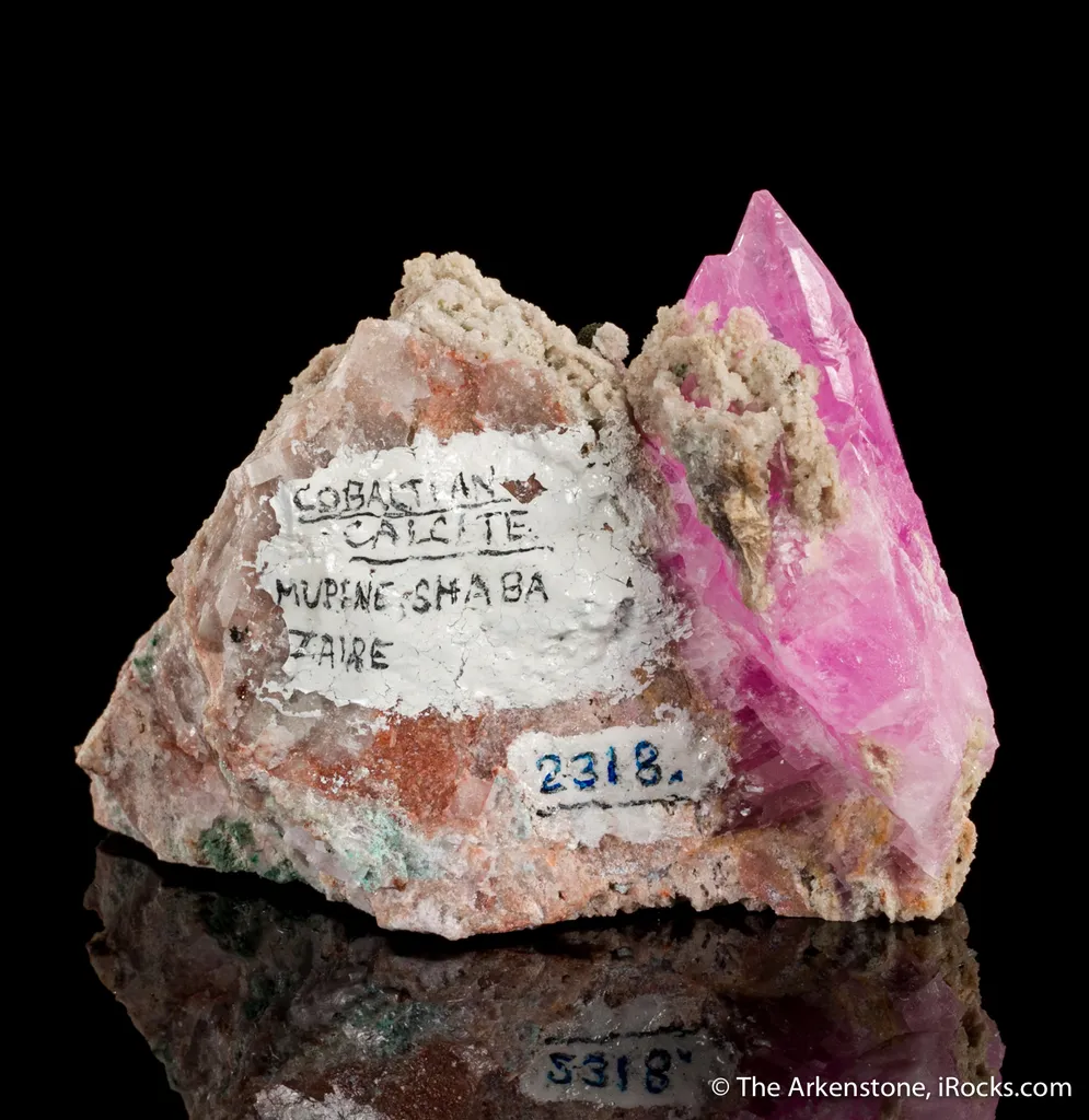 Calcite var. Cobaltian with Kolwezite - image 5