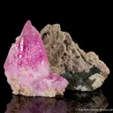 Calcite var. Cobaltian with Kolwezite - image 4