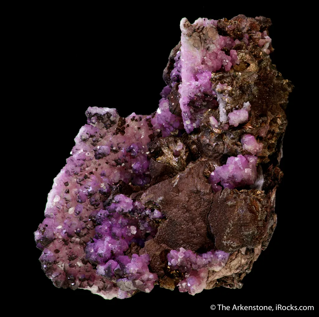 Calcite var. Cobaltian with Pyrite image