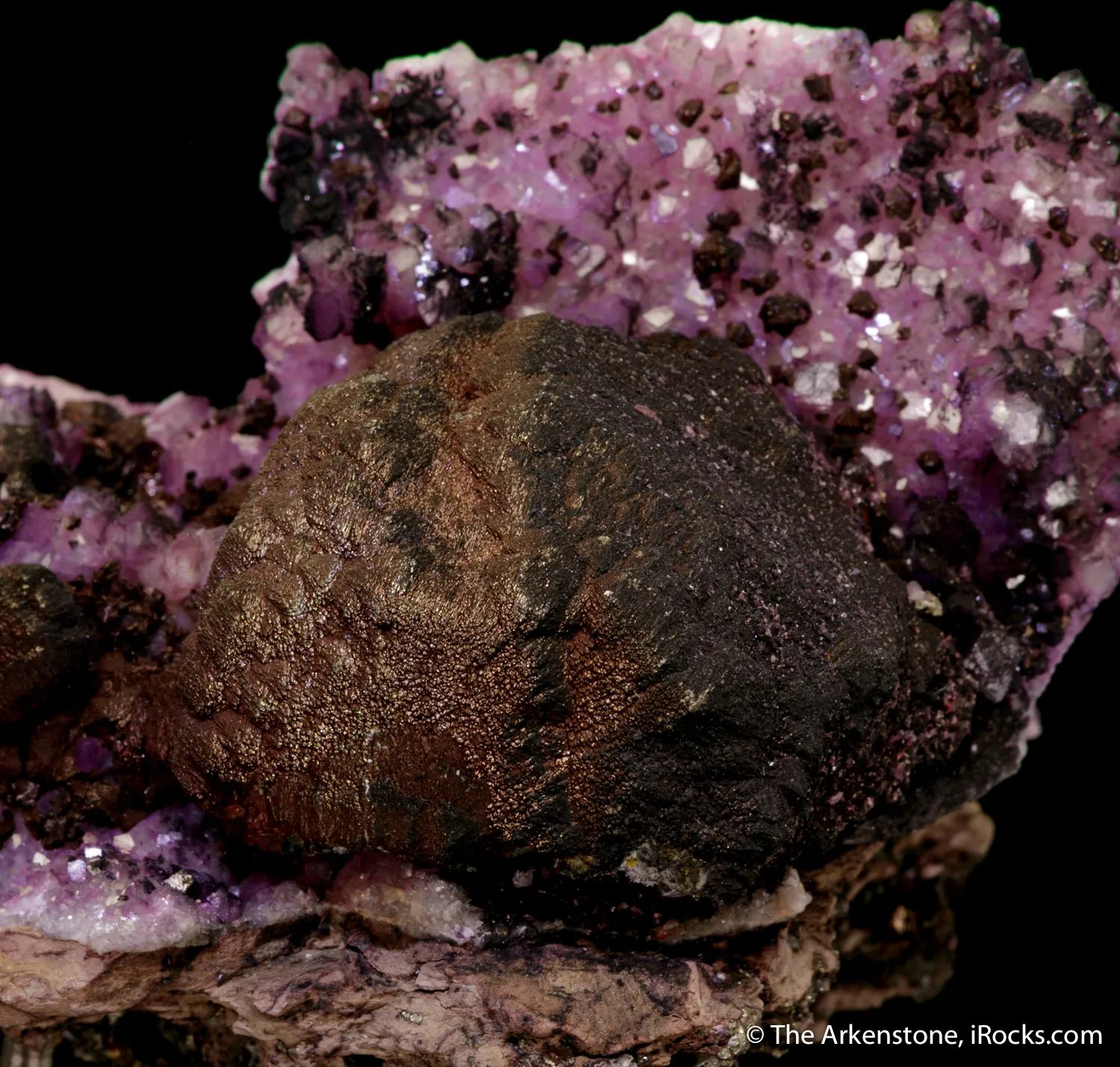 Calcite var. Cobaltian with Pyrite - image 4