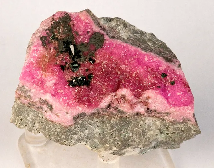 Calcite (Var: Cobaltoan Calcite), Malachite image