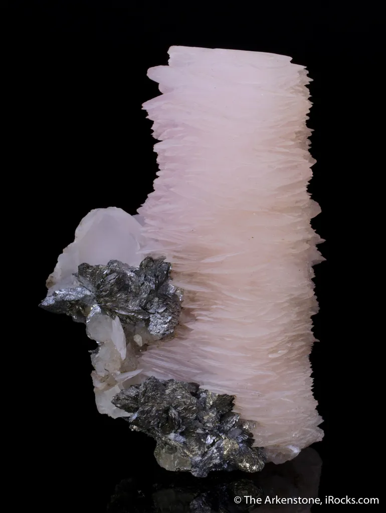 Calcite var Manganoan with Lollingite - image 3