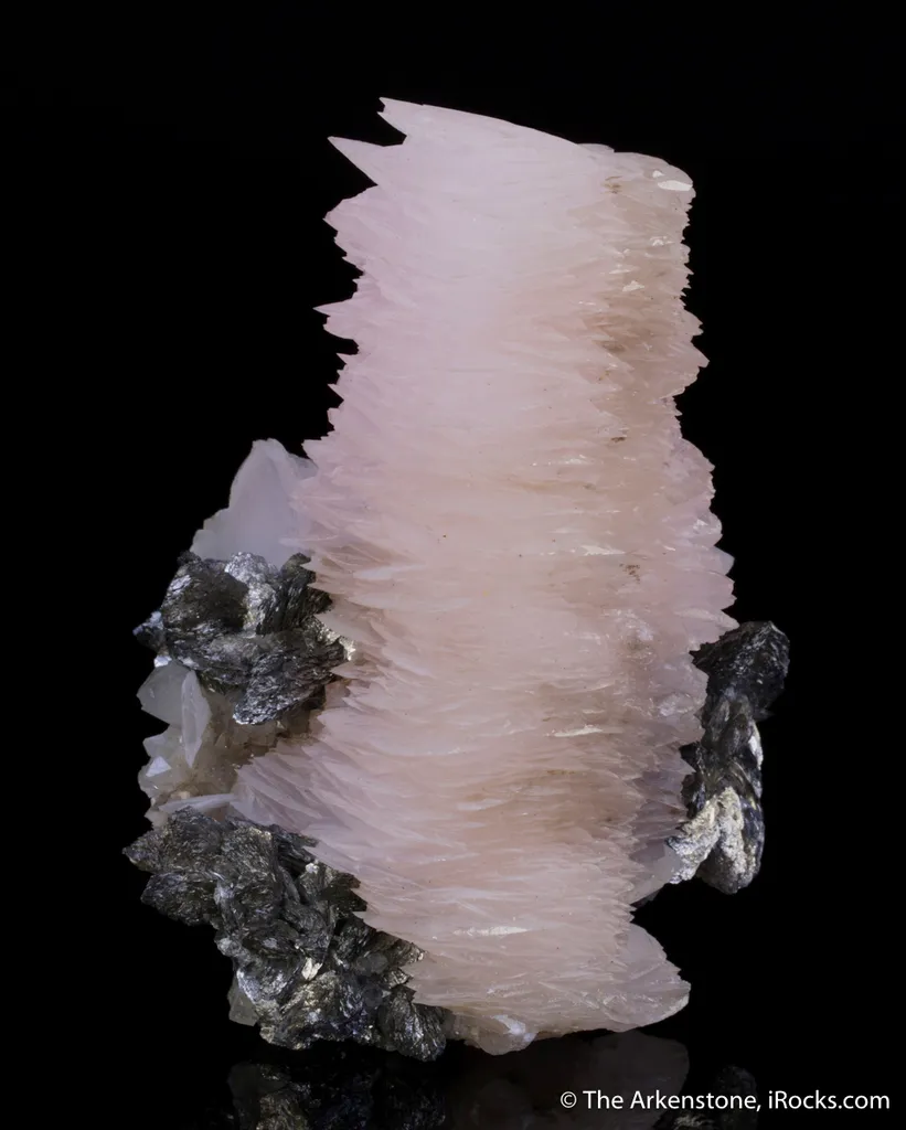Calcite var Manganoan with Lollingite - image 2
