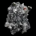 Calcite with Apophyllite Crystals on Black Chalcedony Natural Mineral Specimen - image 3
