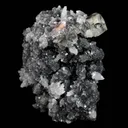 Calcite with Apophyllite Crystals on Black Chalcedony Natural Mineral Specimen - image 2