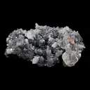 Calcite with Apophyllite Crystals on Black Chalcedony Natural Mineral Specimen - image 6